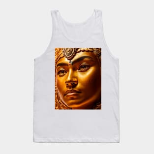 Golden face of the holy youth Buddha Tank Top